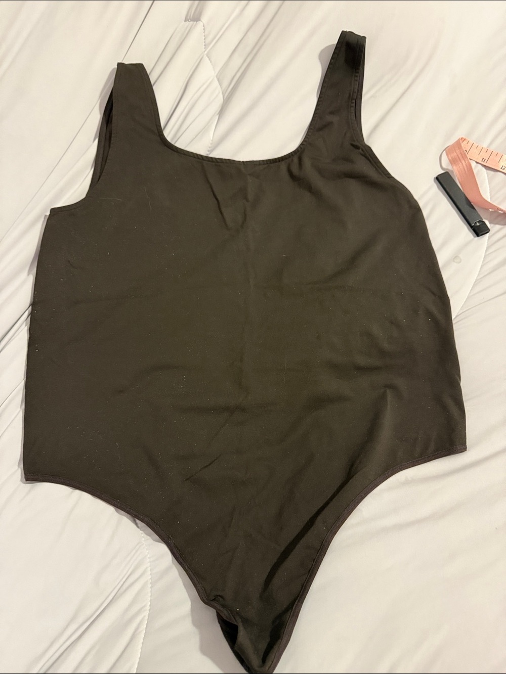 SKIMS- Classic Scoop Neck Black Bodysuit
